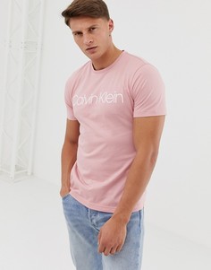 Розовая футболка с логотипом Calvin Klein - Розовый
