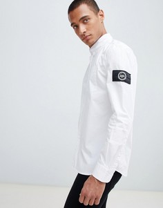 Белая рубашка с логотипом на рукаве Hype - Белый