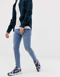 Синие супероблегающие джинсы Pull&bear - Черный