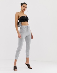 Серые джоггеры с завязкой на поясе Boohoo - Серый