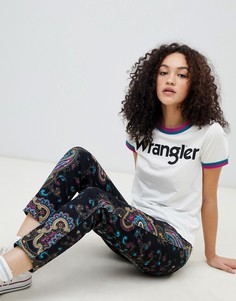 Футболка с логотипом и контрастной отделкой Wrangler - Кремовый