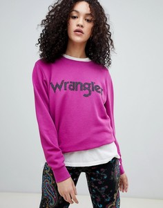 Свитшот с принтом пейсли и логотипом Wrangler - Розовый