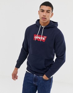 Темно-синий худи с рукавами летучая мышь и логотипом Levis - Темно-синий Levis®