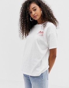 Белая футболка с принтом Stranger Things friend dont lie Pull&Bear - Белый
