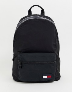 Черный нейлоновый рюкзак с серой отделкой и логотипом Tommy Hilfiger - Черный