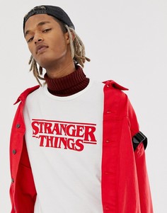 Белая футболка с логотипом Pull&Bear X Stranger Things - Белый