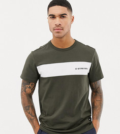 Футболка хаки с полосой G-star Rodis эксклюзивно на ASOS - Зеленый