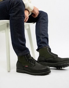 Черные кожаные ботинки с шерстяными вставками Levis logan - Черный Levis®