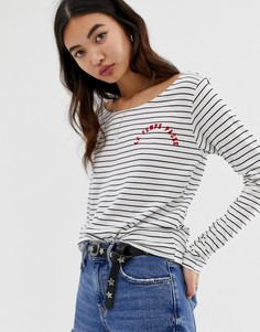 Лонгслив в полоску Maison Scotch - Белый