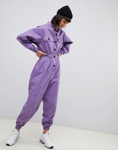 Комбинезон с контрастными пуговицами ASOS DESIGN - Фиолетовый