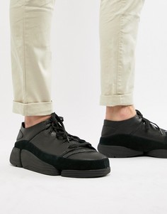 Черные кожаные кроссовки Clarks Originals Trigenic Evo - Черный