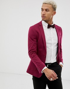 Красный приталенный блейзер из трикотажа ASOS DESIGN - Красный