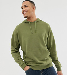 Худи свободного кроя цвета хаки ASOS DESIGN Tall - Зеленый