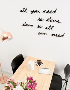 Набор из 10 металлических декораций в виде слов с клейкими элементам для крепления Umbra - Мульти