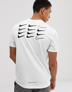 Белая футболка с логотипом-галочкой Nike Running Miler - Белый