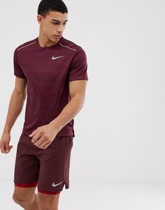 Бордовая футболка Nike Running Miler - Красный