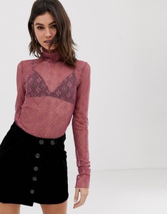 Полупрозрачный топ Free People Sweet Memories - Розовый