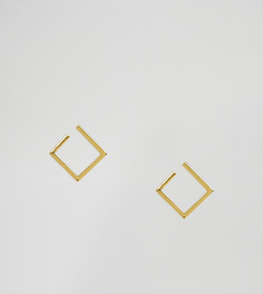 Серьги из позолоченного серебра с геометрическим дизайном ASOS DESIGN - Золотой