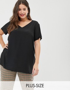 Черная футболка New Look Curve - Черный