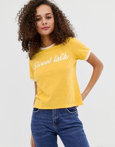 Футболка с принтом ASOS DESIGN - Желтый
