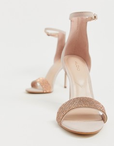 Кожаные босоножки на каблуке Aldo - Розовый