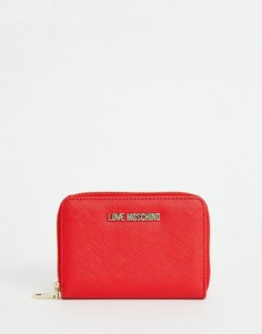 Кошелек на молнии Love Moschino - Красный