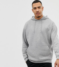 Серый меланжевый oversize-худи ASOS DESIGN tall - Серый