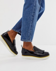 Черные кожаные лоферы ASOS DESIGN Mimi - Черный