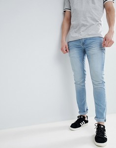 Выбеленные узкие стретчевые джинсы Solid - Синий