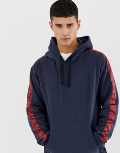 Худи с полосками на рукавах Jack & Jones Originals - Темно-синий