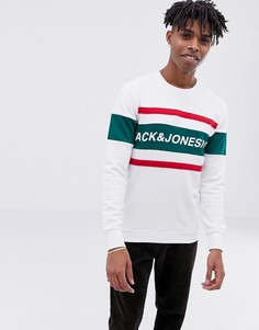 Свитшот с круглым вырезом и логотипом Jack & Jones Core - Белый