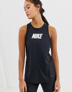 Черный спортивный топ Nike Training Elastika - Черный