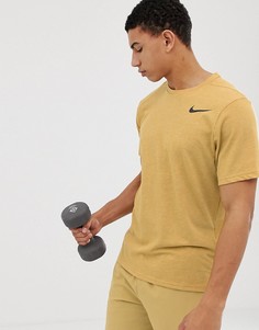 Золотистая футболка Nike Training Breathe - Золотой