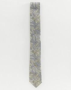 Серый галстук с цветочным принтом Twisted Tailor - Серый
