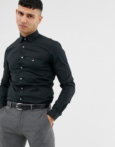 Черная приталенная рубашка Calvin Klein эксклюзивно для asos - Черный