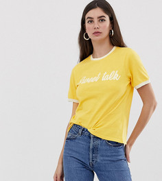 Футболка с принтом sweet talk ASOS DESIGN Tall - Желтый