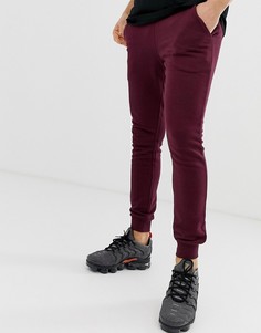 Бордовые джоггеры скинни ASOS DESIGN - Красный
