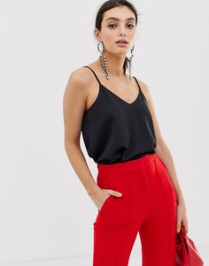Черный топ на бретелях River Island - Черный