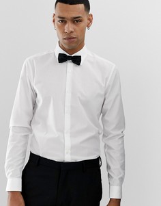 Белая приталенная рубашка с галстуком-бабочкой Burton Menswear - Белый