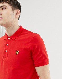 Однотонная футболка-поло Lyle & Scott - Красный
