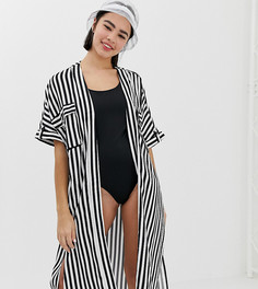 Черно-белая туника в полоску Monki - Мульти