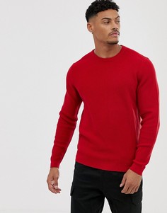 Красный джемпер в рубчик ASOS DESIGN - Красный
