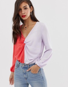 Боди колор-блок с длинными рукавами ASOS DESIGN - Мульти