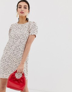 Свободное платье с монохромным принтом River Island - Красный