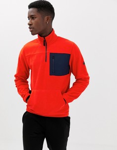 Свитшот из флиса с молнией 1/4 Jack & Jones Originals - Красный