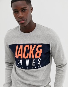 Свитшот с принтом Jack & Jones Core - Серый
