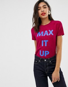 Футболка с блестками Max & Co - Розовый
