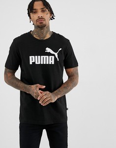 Черная футболка с логотипом Puma Essentials - Черный