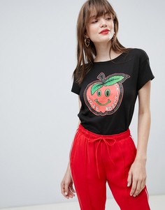Футболка с принтом Love Moschino - Черный