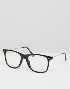 Мужские солнцезащитные очки в квадратной оправе 7X - Черный